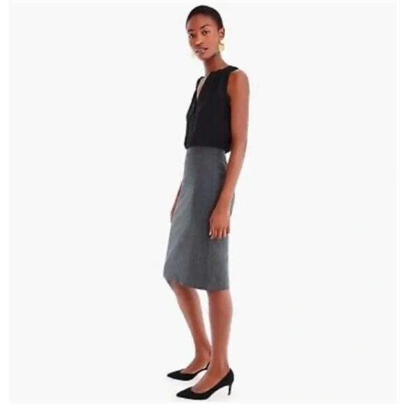 J. Crew Dresses & Skirts - J. Crew Grey Super 120s No. 2 Pencil Skirt Size 6
